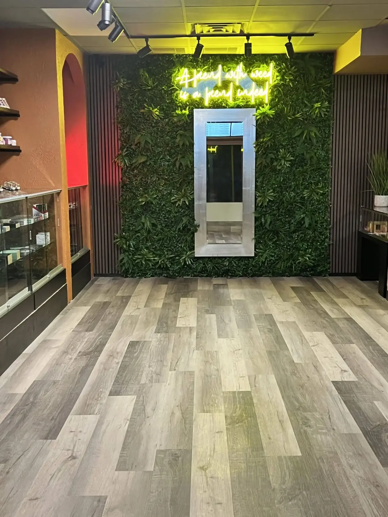 The bright, welcoming Green Legacy interior