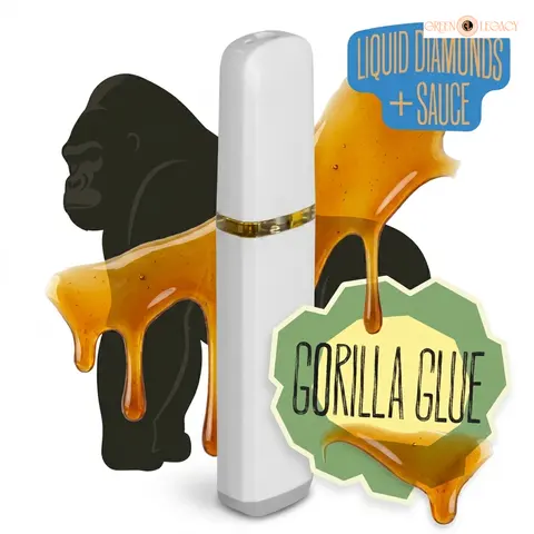 Gorilla Glue Liquid Diamond and Sauce, vape from District Cannabis