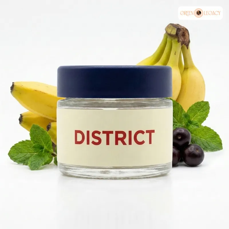 Banana Acai Mints strain from District Cannabis at Green Legacy