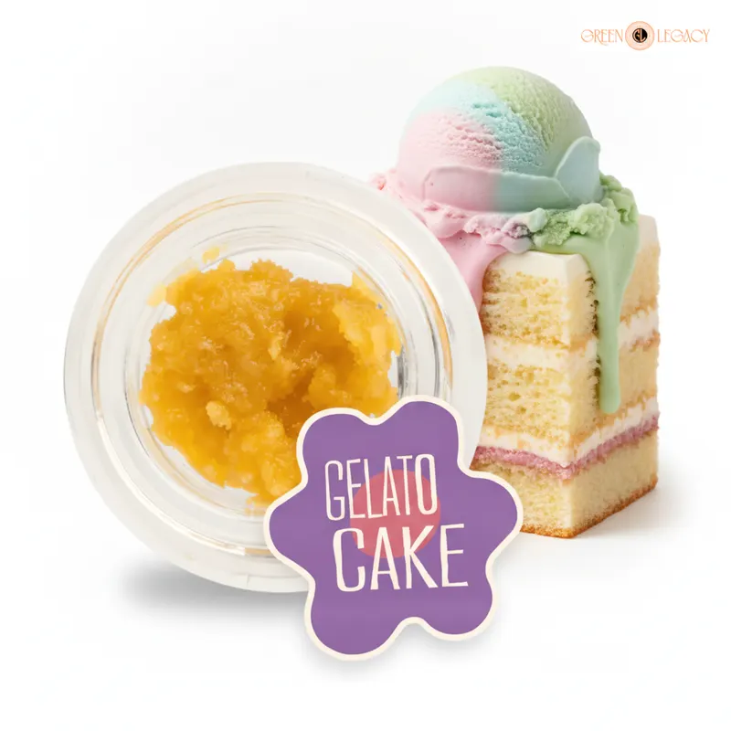 Gelato Cake strain from District Cannabis at Green Legacy