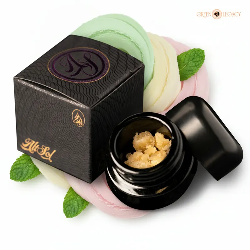 Gelatti Mint Cured Badder strain from AltSol at Green Legacy