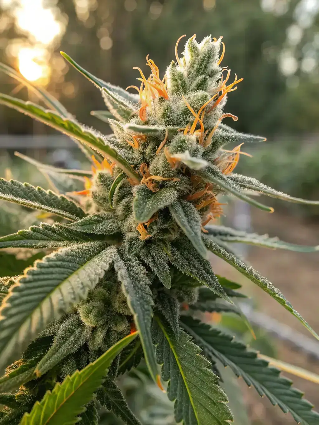 A close-up shot of various cannabis flower strains, highlighting the different colors, textures, and trichome coverage, set in a well-lit studio to showcase the quality available at Green Legacy.